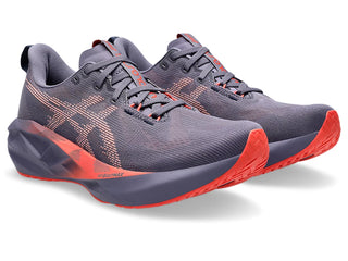 Asics Mens NovaBlast 5 | Greyish Purple/Coral Reef