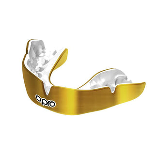 OPRO Instant Custom Self Fit Junior Mouthguard | Gold/White