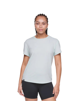 Hoka Womens Essential Tee | Aqua Breeze Heather