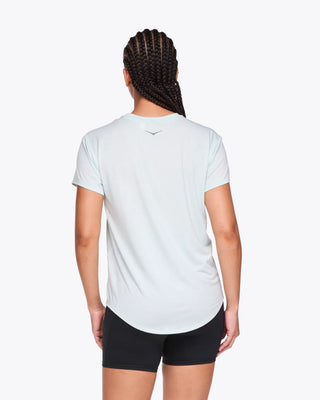 Hoka Womens Essential Tee | Aqua Breeze Heather