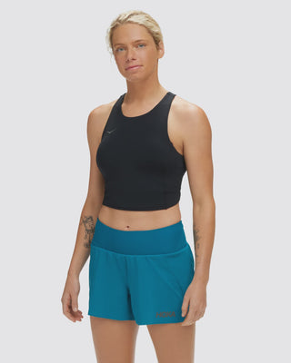 Hoka Womens Elaro Crop Bra | Black