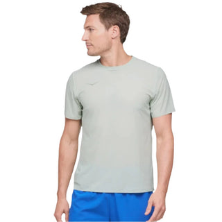 Hoka Mens Airolite Run Short Sleeve Tee | Aloe Vera