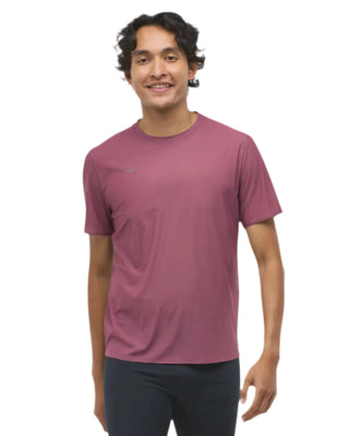 Hoka Mens Airolite Run Short Sleeve Tee | Dried Fig