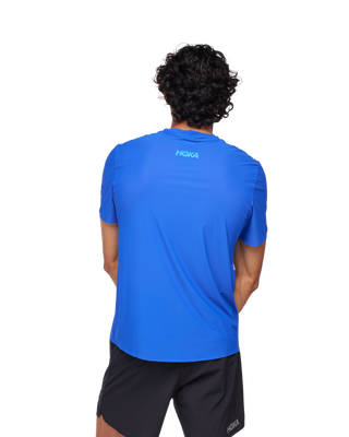 Hoka Mens Airolite Run Short Sleeve Tee | Ultra Marine