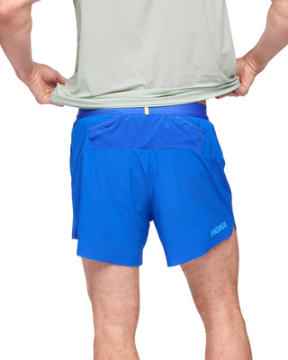 Hoka Mens Glide 5" Brief Short | Ultra Marine