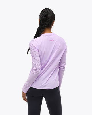 Hoka Womens Airolite Long Sleeve Tee | Aster Pink