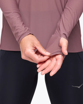 Hoka Womens Airolite Long Sleeve Tee | Smokey Mauve