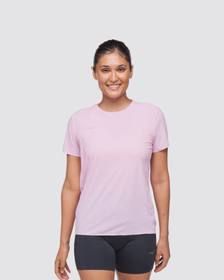 Hoka Womens Airlite Run Short Sleeve Tee | Pink Twilight