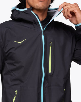 Hoka Mens Tecsky Waterproof Jacket | Black