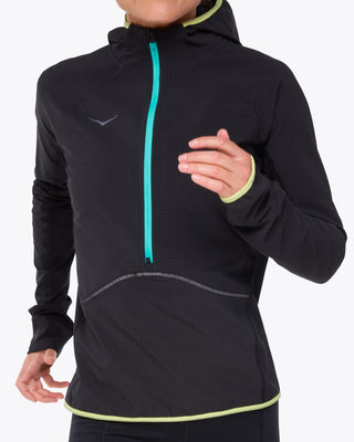 Hoka Womens SkyGlow 1/2 Zip | Black