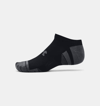 Under Armour Performance Cotton No Show Socks 3 Pack | Black