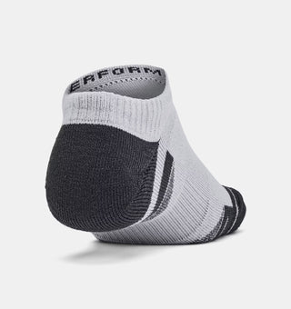 Under Armour Performance Tech No Show Socks 6 Pack | Mod Grey/Jet Grey