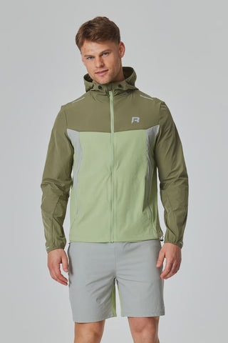 Reprimo Mens Flight Windbreaker Jacket | Grey/Green