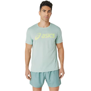 Asics Mens Core Asics Top | Light Celadon/Safety Yellow