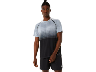 ASICS MENS SEAMLESS SS TEE | PERFORMANCE BLACK/CARRIER GREY