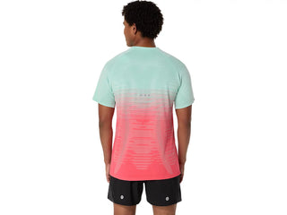 Asics Seamless SS Tee | Coral Reef/ Oasis Green