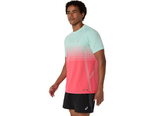 Asics Seamless SS Tee | Coral Reef/ Oasis Green