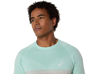 Asics Seamless SS Tee | Coral Reef/ Oasis Green