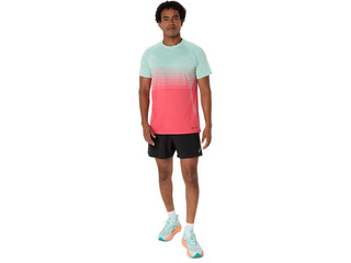 Asics Seamless SS Tee | Coral Reef/ Oasis Green