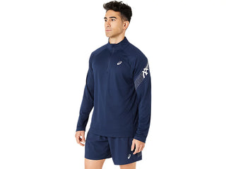 Asics Mens Icon Long Sleeved 1/2 | Blue Expanse