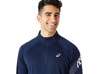 Asics Mens Icon Long Sleeved 1/2 | Blue Expanse