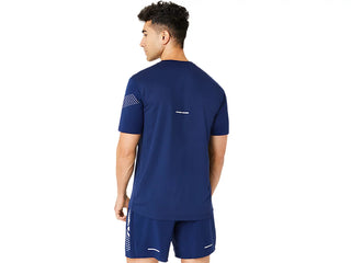 Asics Mens Icon Short Sleeved Top | Blue Expanse/Birch