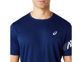 Asics Mens Icon Short Sleeved Top | Blue Expanse/Birch