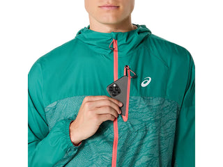 Asics Fujitrail Packable Windbreaker | Rainy Lake/Birch