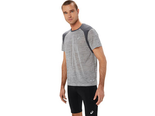 Asics Mens Road Short Sleeved Top | Piedmont Grey / Dark Grey