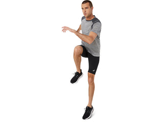 Asics Mens Road Short Sleeved Top | Piedmont Grey / Dark Grey