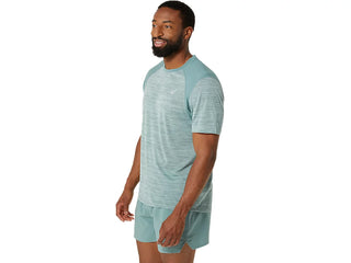 Asics Mens Road Short Sleeved Top | Light Celadon/Celadon