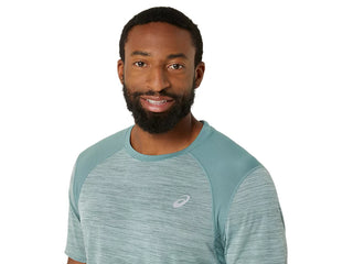 Asics Mens Road Short Sleeved Top | Light Celadon/Celadon