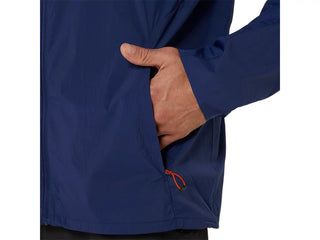 Asics Mens Road Packable Jacket | Blue Expanse