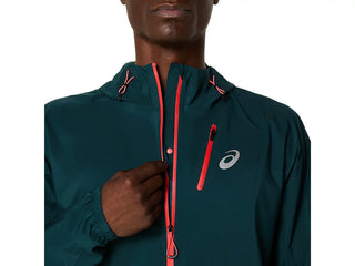 Asics Mens Fujitrail Elite Waterproof Jacket | Saxon Green