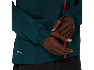 Asics Mens Fujitrail Elite Waterproof Jacket | Saxon Green