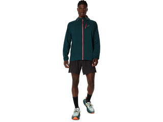 Asics Mens Fujitrail Elite Waterproof Jacket | Saxon Green