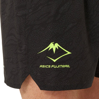 Asics Mens Fujitrail All Over Print 5" Shorts | Performance Black