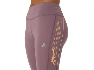 Asics Womens Icon Tight | Dusty Mauve/Faded Orange