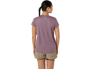 Asics Womens Fujitrail Logo SS Tee | Dusty Mauve