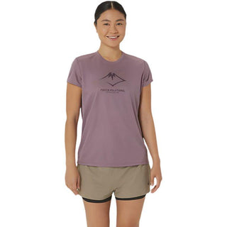 Asics Womens Fujitrail Logo SS Tee | Dusty Mauve