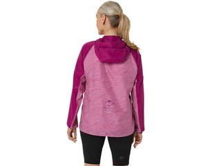 Asics Womens Fujitrail Packable Windbreaker | Soft Berry/Blackberry