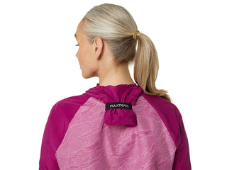 Asics Womens Fujitrail Packable Windbreaker | Soft Berry/Blackberry