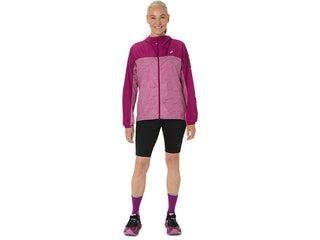 Asics Womens Fujitrail Packable Windbreaker | Soft Berry/Blackberry