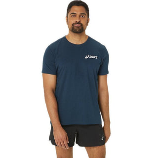 Asics Mens Chest Logo Tee | French Blue/Brilliant Blue