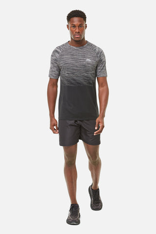 Trailberg Mens Summit Seamless Tee | Black/Monument