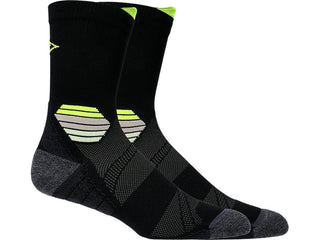 Asics Fujitrail Run Crew Sock | Performance Black/Safety Yellow