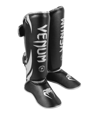 Venum Challenger Standup Shin Guards | Black Silver