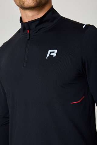 Reprimo Mens Summit 1/4 Zip | Onyx/Black/Red