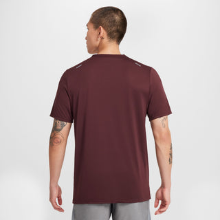 Nike Mens Dri-FIT Rise 365 SS Tee | Burgundy Crush/Reflective