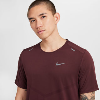 Nike Mens Dri-FIT Rise 365 SS Tee | Burgundy Crush/Reflective